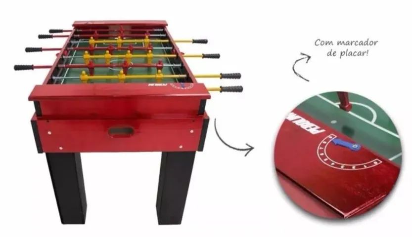 Mesa pebolimTotó Oficial varão Embutido Luxo boneco Alumínio Klopf 1050  - Foto 4