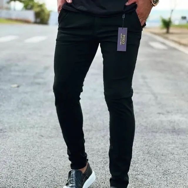 Calça de sarja Polo Ralph Lauren e Boss