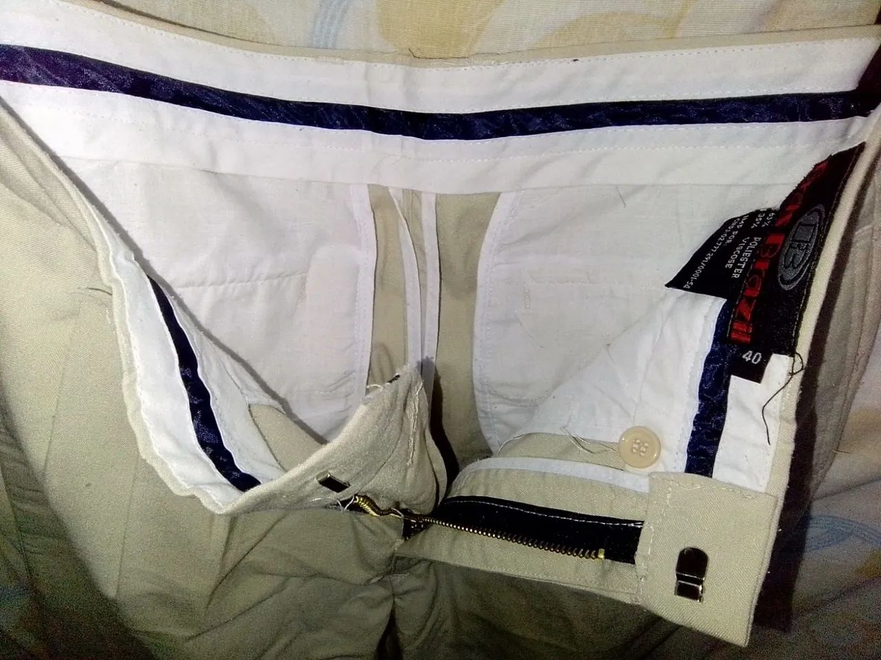 CALÇA MASCULINA N°40 cor creme - Foto 5