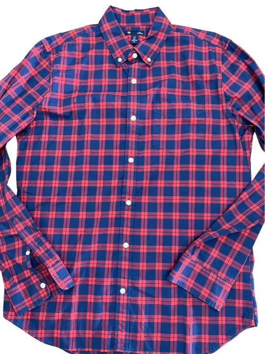 Camisa xadrez vermelha e azul gap nova G veste M 