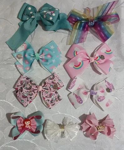 Presilhas de cabelo meninas Kit 9 peças. - Foto 5