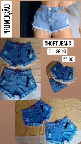 Short clearance jeans promocao