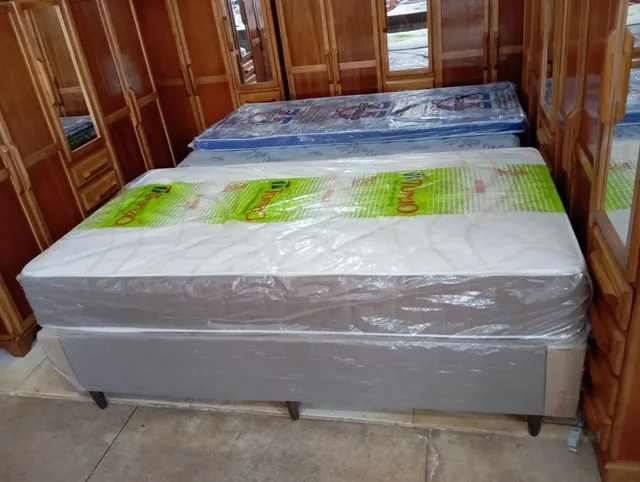 CAMA BOX SOLTEIRÃO MOLAS ENSACADAS 1.08/1.98
