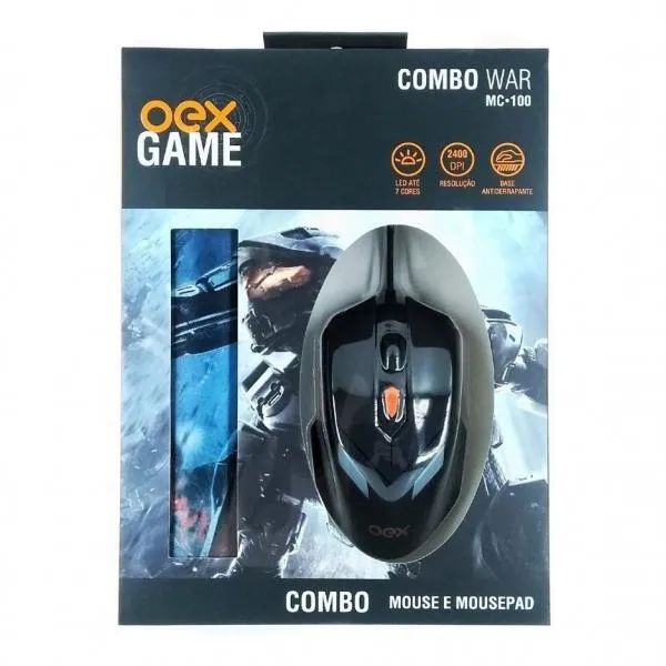 Combo Mouse e mousepad OEX Mc-100 2400 Dpi - Foto 3