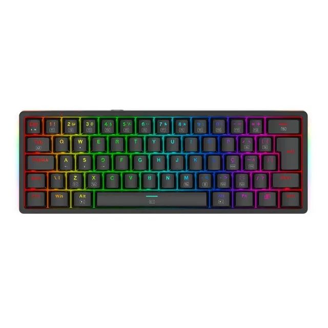 Teclado Mecânico 60% Redragon Akali Black RGB Switch Brown - WZetta