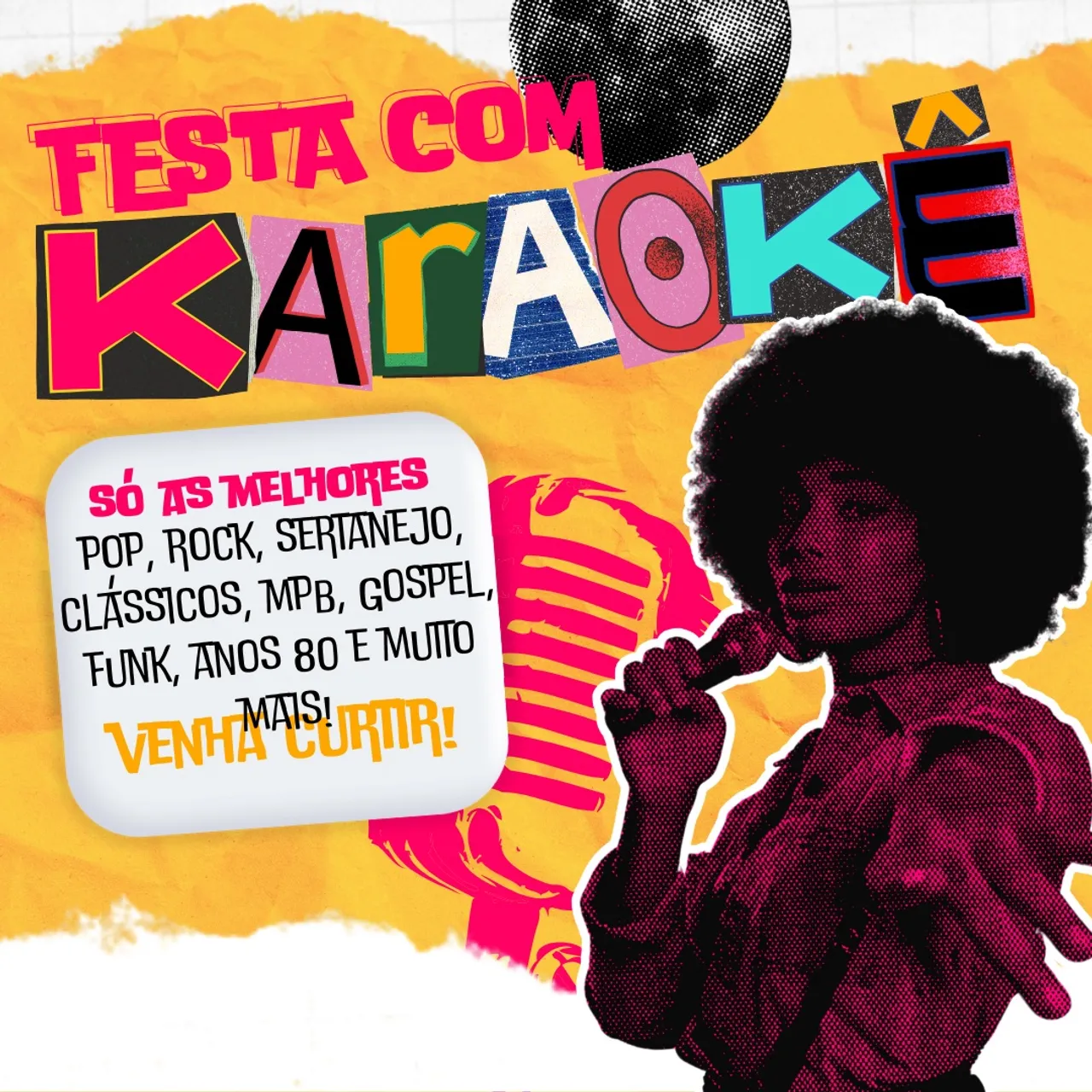 Karaokê Portátil com Tela e Alto-Falantes - Diversão Garantida!