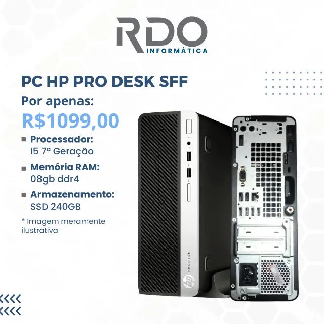 PC I5 Prodesk SFF HP < Leve e Compacto