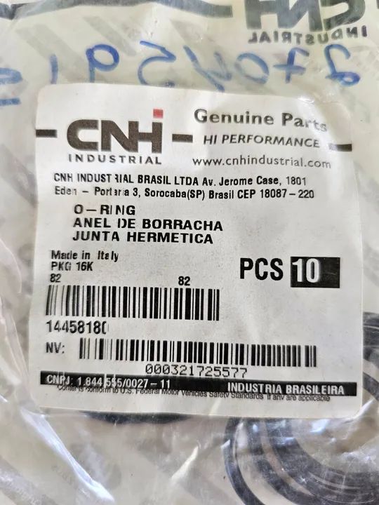 Trator New holand case anel borracha junta hermética original  14458180