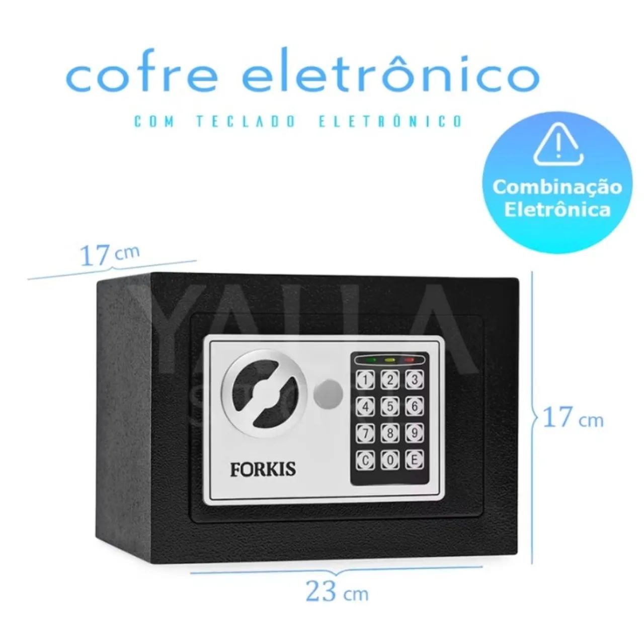 Cofre Eletrônico Digital acionamento de senha pelo Teclado ou Chaves - Foto 4