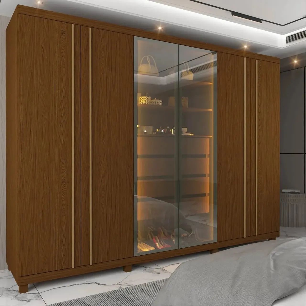 Roupeiro Absolut New Reflecta com LED 100%MDF s53 - Foto 2