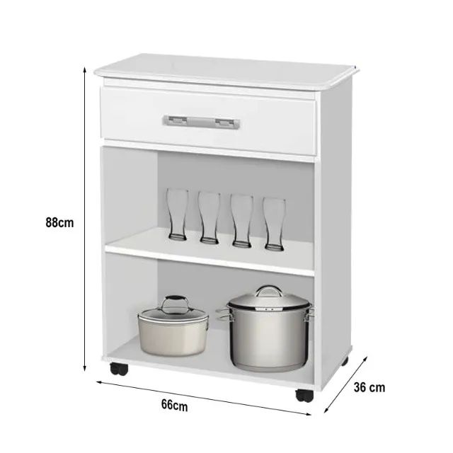 Balcão para Cozinha Napoli - Branco - Foto 2