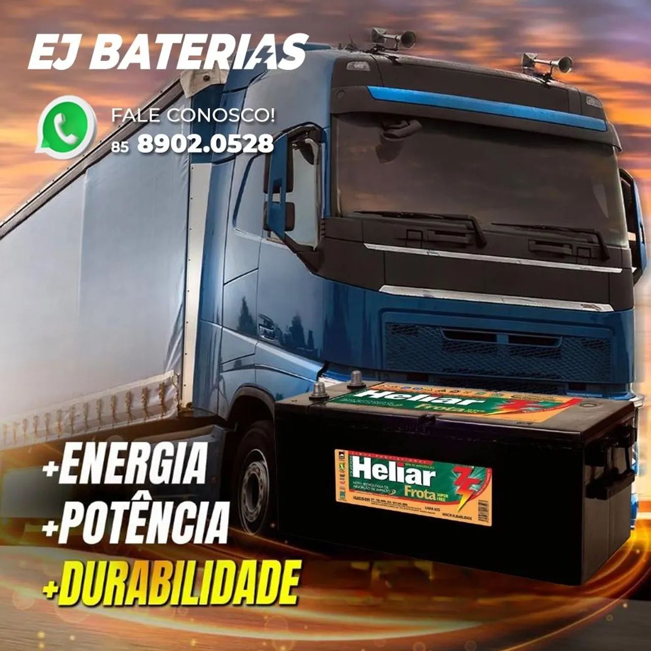 Bateria 150 amperes heliar em Fortaleza e Caucaia 