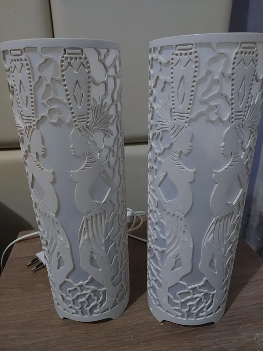 Par de Abajures Decorativos em pvc