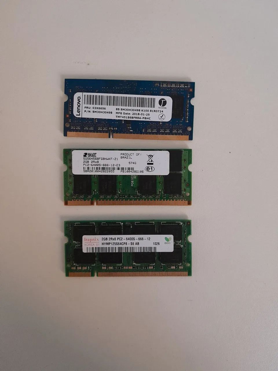 Memórias RAM Notebook 