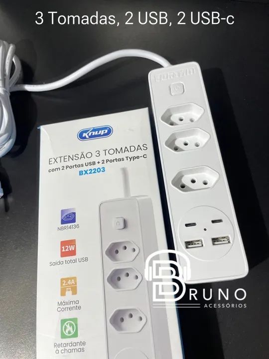 Tomadas Inteligentes Knup com USB e Type-C - Foto 2