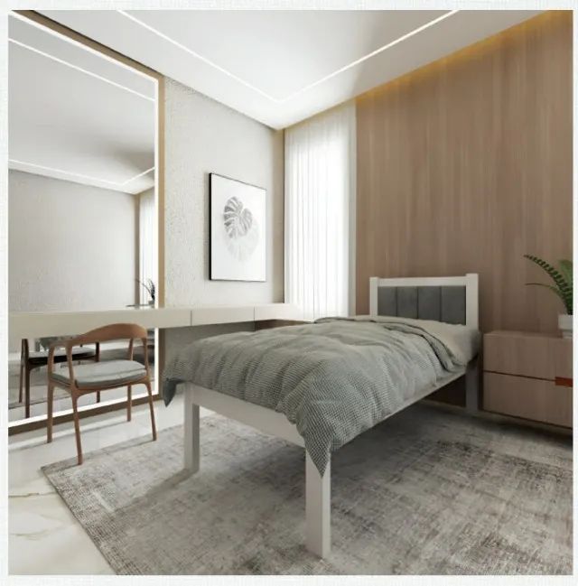 Cama Para Solteiro Com Cabeceira Acochoadas Madeira Maciça - Em Promoção  