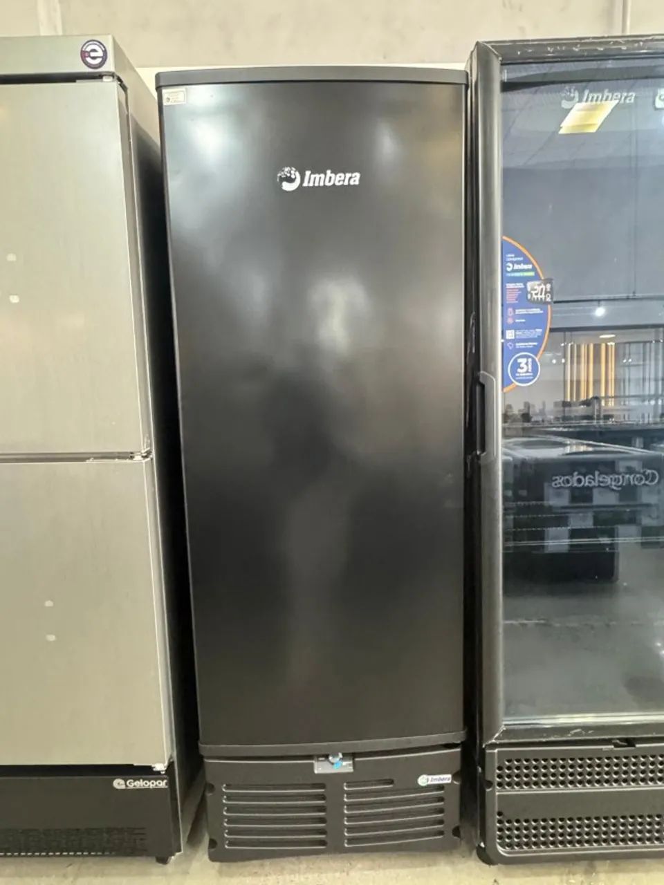 Freezer Vertical Tripla Ação 561 Litros Porta Sólida Preta EVZ21 220v Imbera