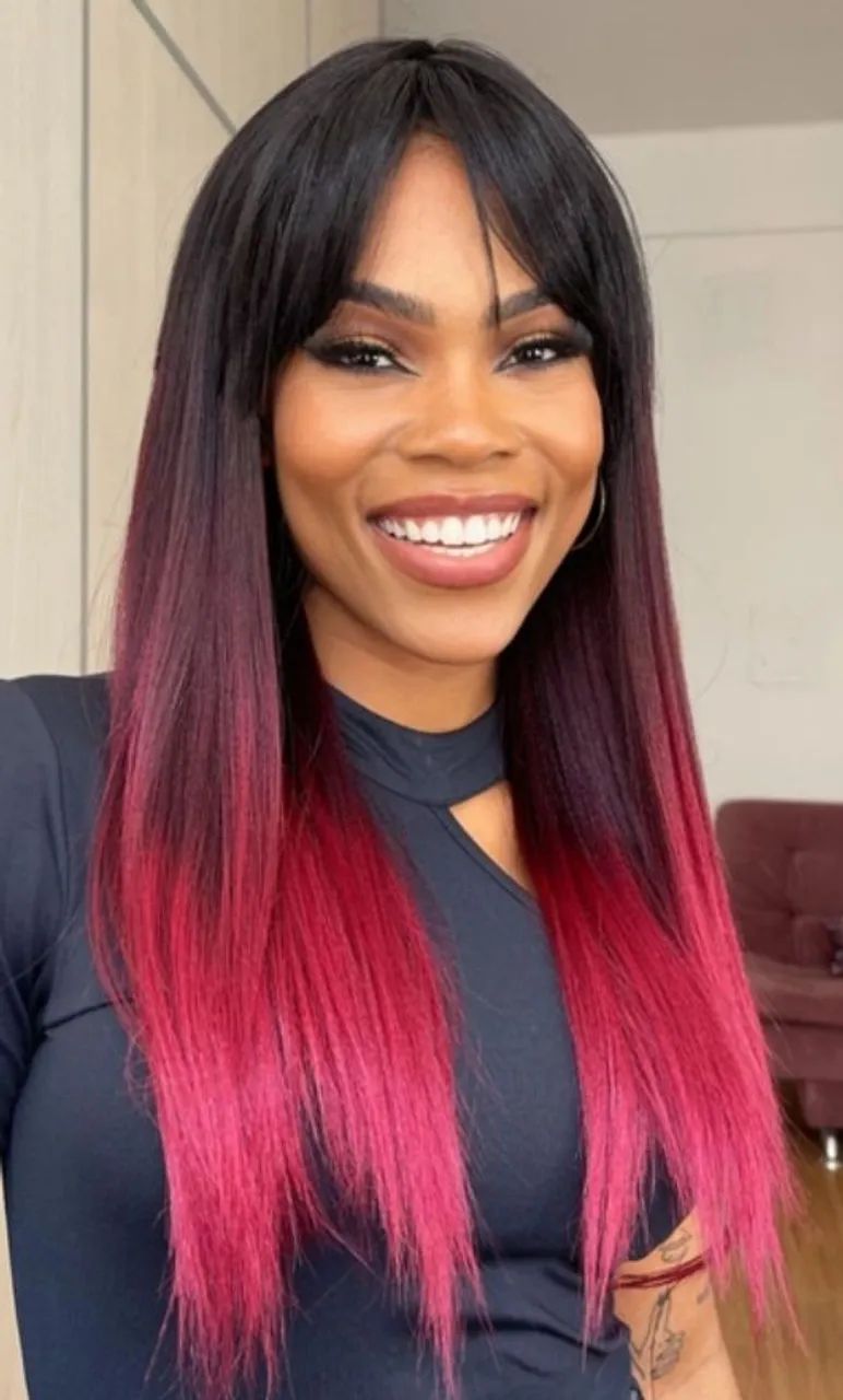Wing  ombre vermelho