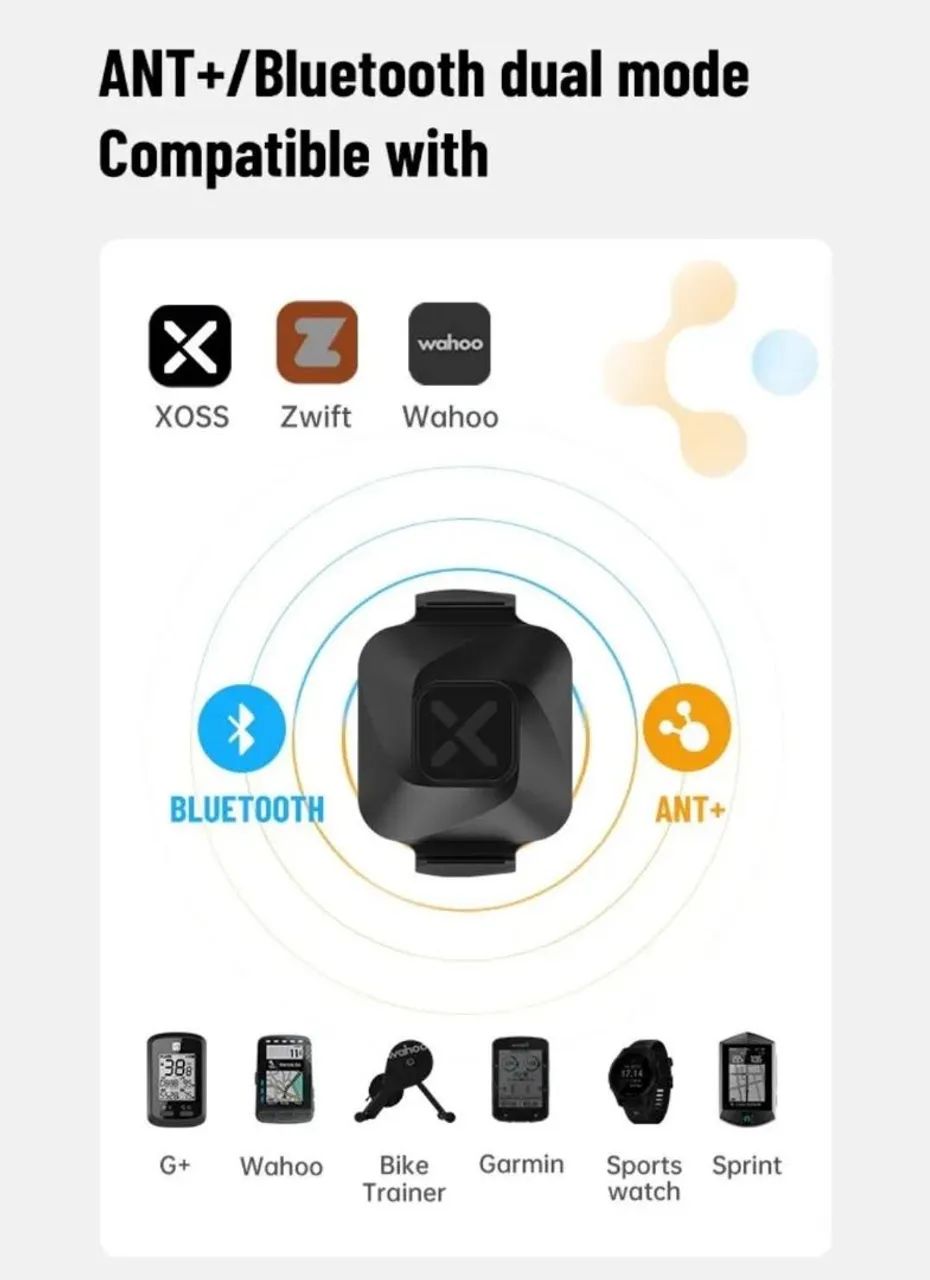 Sensor de Cadência/Velocidade Xoss  "Strava"  - Foto 3