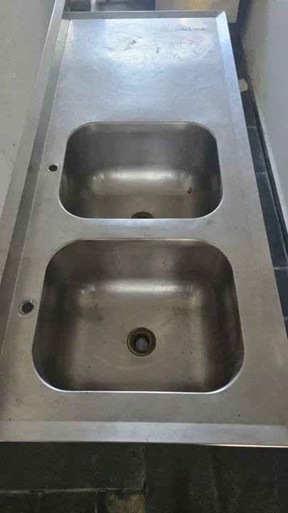 Pia inox 304 2 cubas