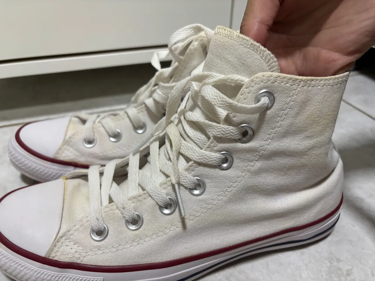 All star converse, cano alto, branco, usado poucas vezes