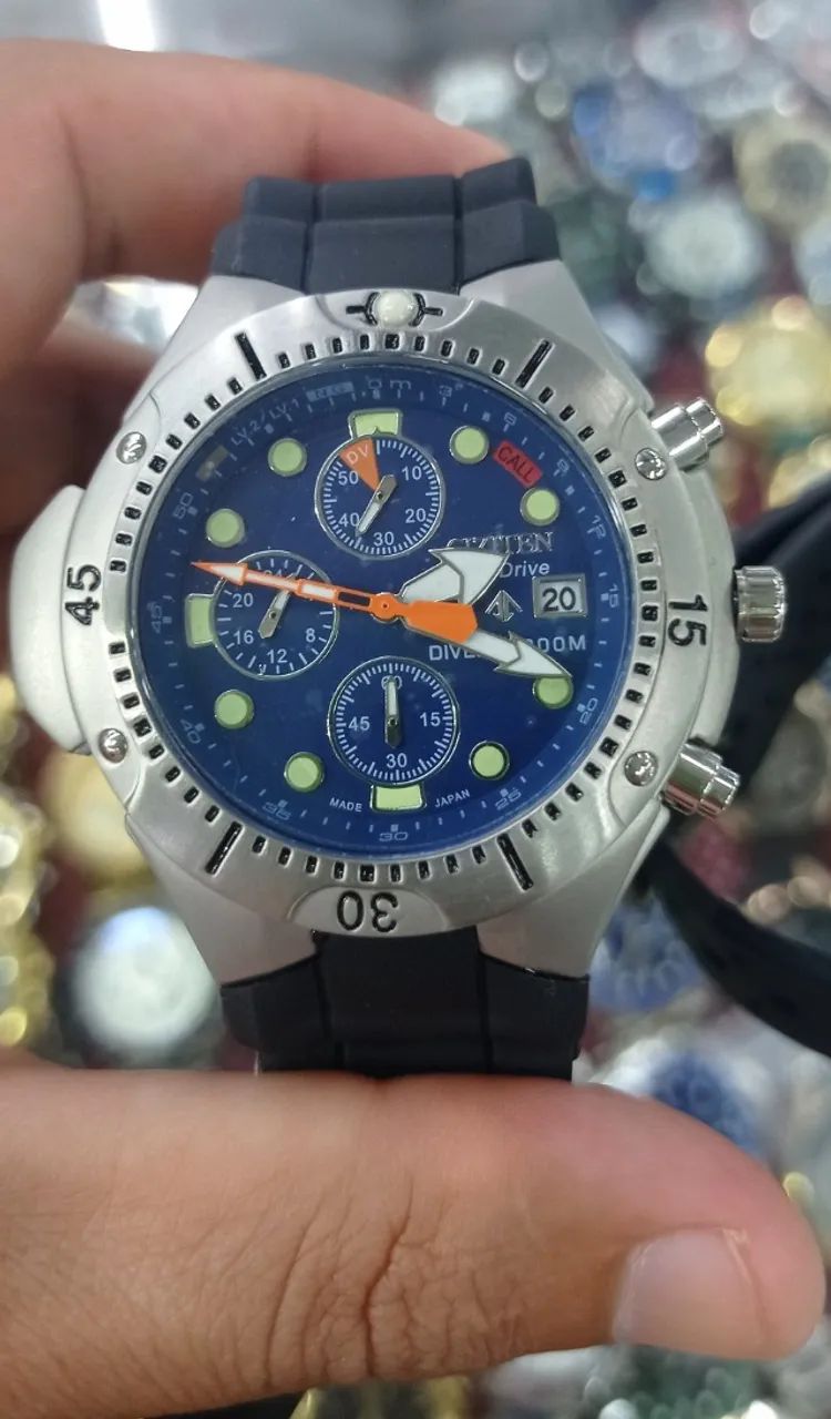 Relógio Citizen Eco-Drive Aqualand Premium incrivel Japonês 100