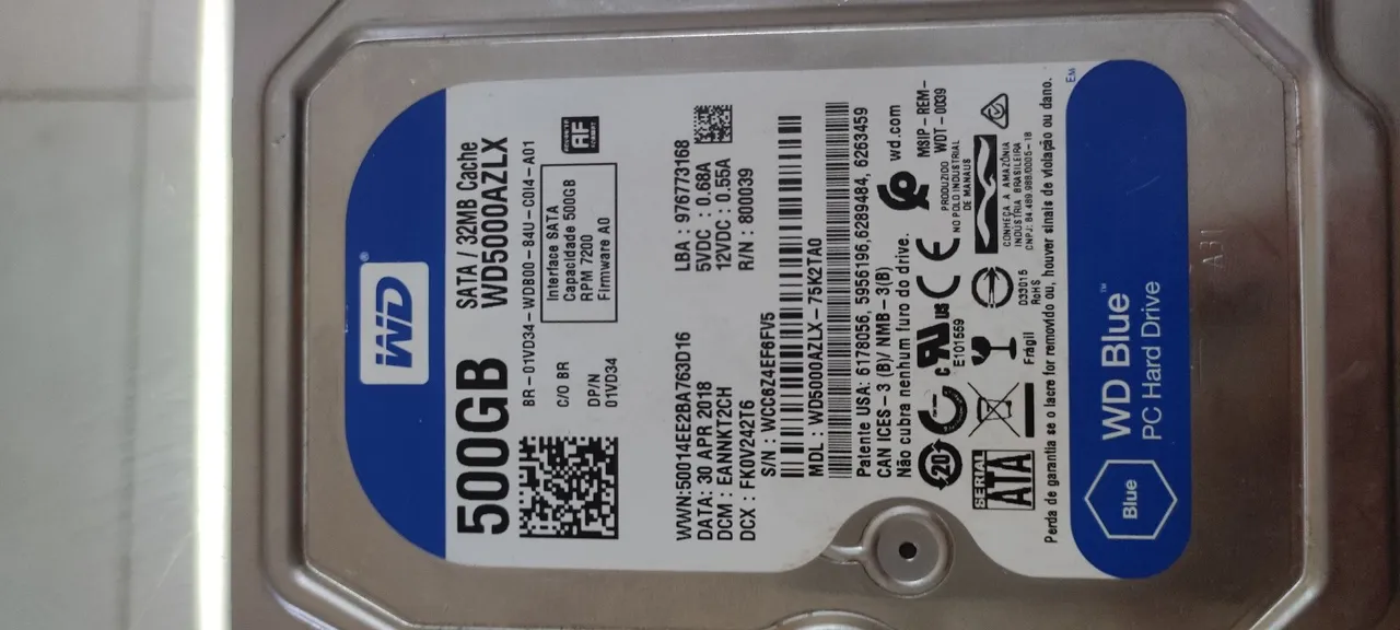 HD WD Blue 500GB SATA