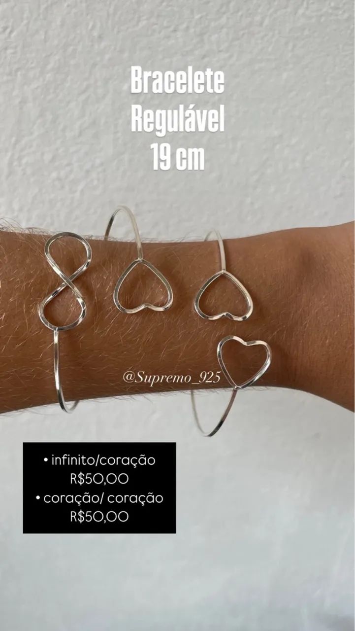 Bracelete Prata 925 Acompanha certificado de garantia 