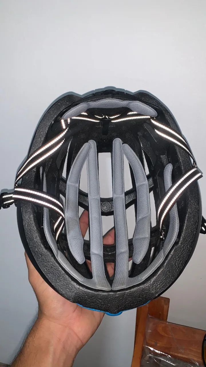 Capacete Absolute Prime Preto/Azul ciclismo - Foto 5