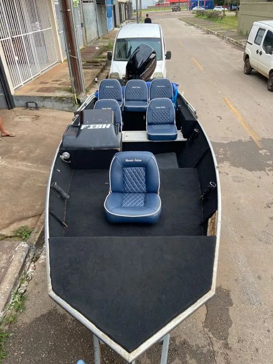 Lancha big fish 5014 console com motor Mercury 60hp 4t ! - Foto 7