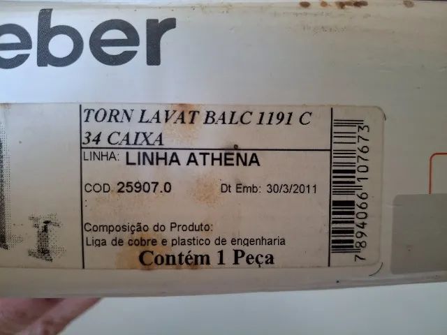 Torneira de mesa para lavatório Meber Athenas bica alta Cromado - Foto 3