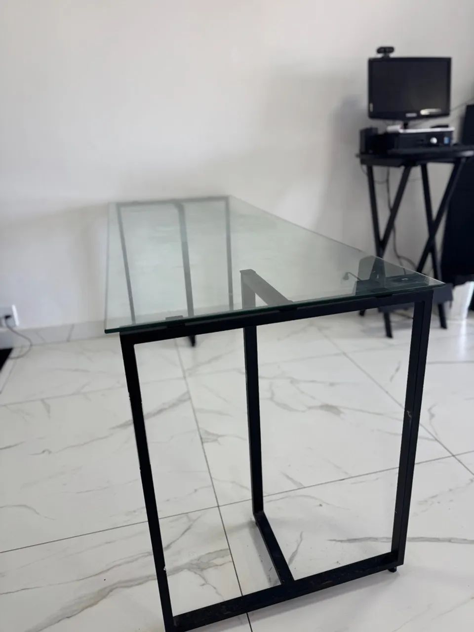 Mesa de Escritório em Vidro Temperado - Foto 4