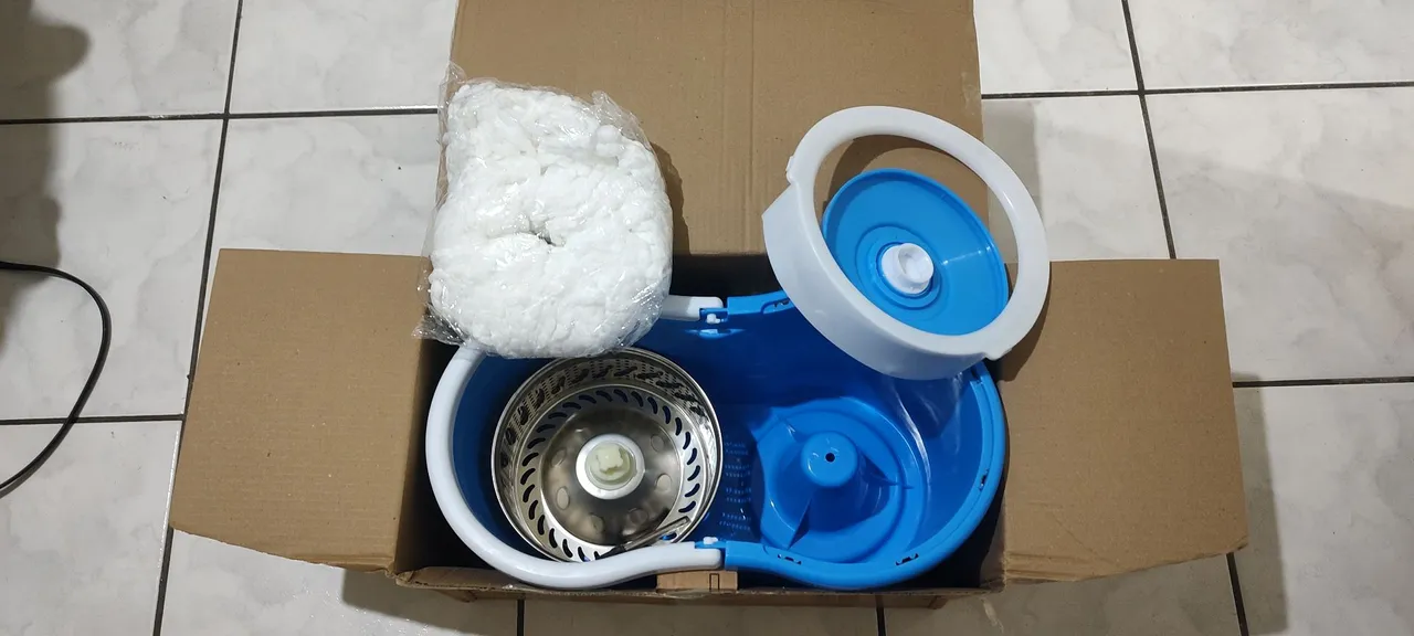 Conjunto de Mop Giratório para Limpeza de Pisos