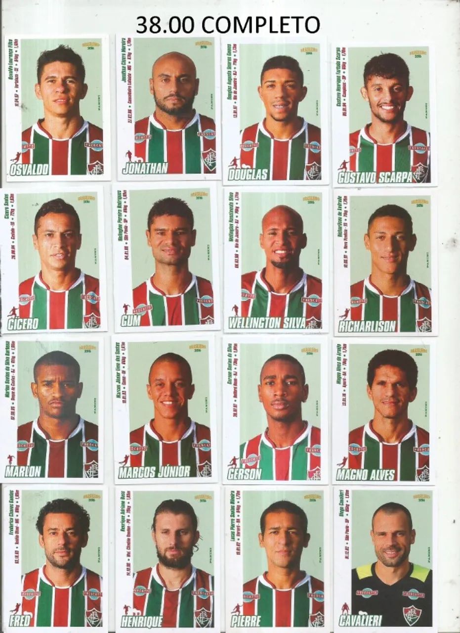 FIGURINHAS CAMPEONATO BRASILEIRO 2016 - VARIOS TIMES COMPLETOS  - Foto 3