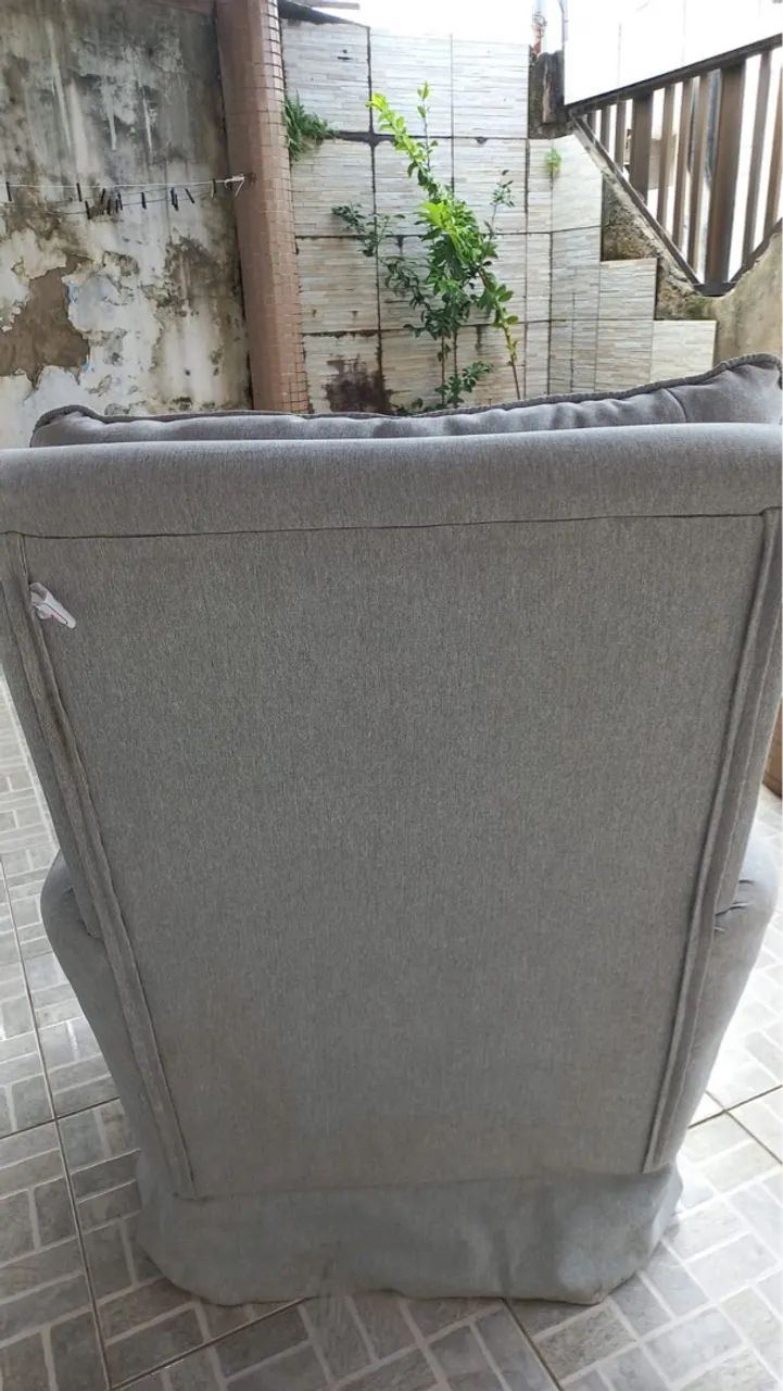 Poltrona Infantil Estofada Cinza - Foto 3