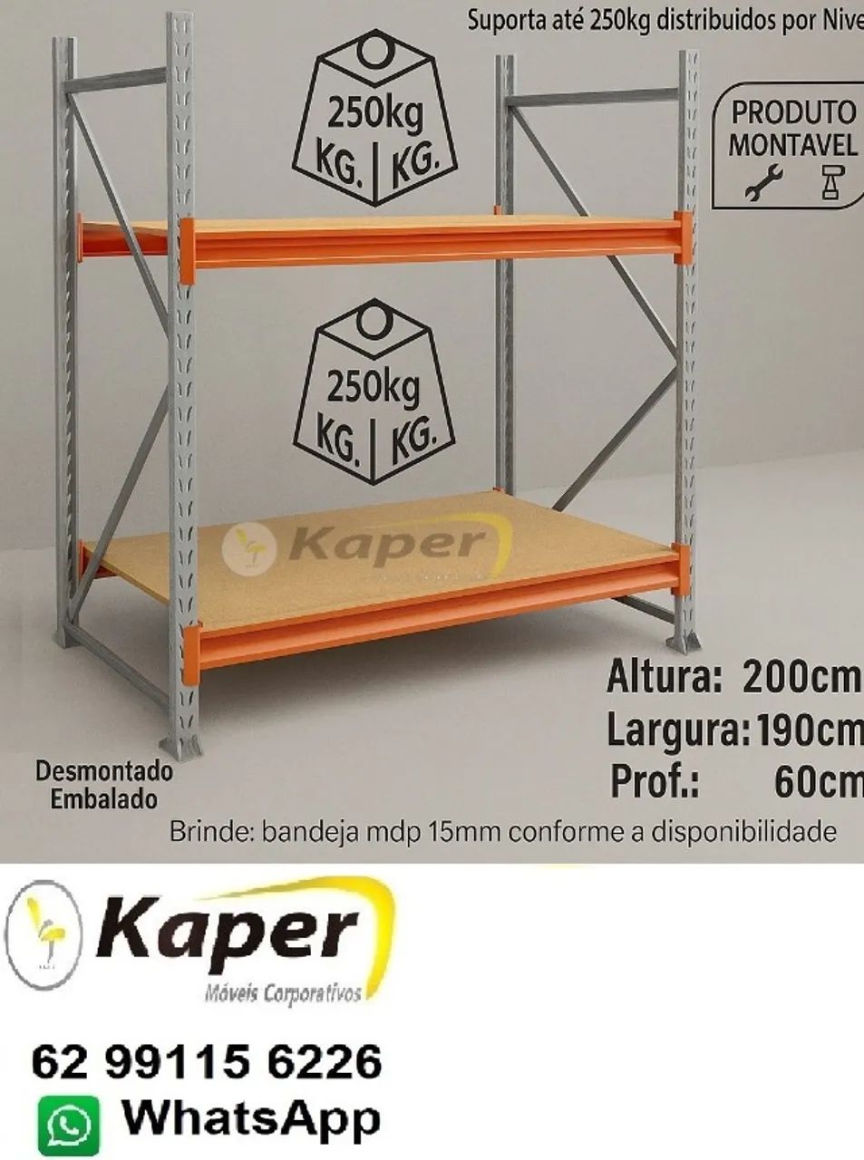 Palete - 2 Níveis - mini porta pallet  ( novo ) prateleira - promoção