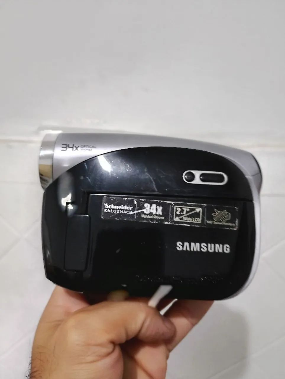 Filmadora Samsung sem bateria 