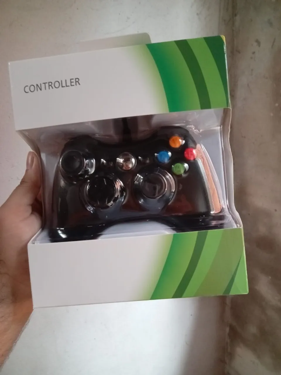 Controle com fio para Xbox 360 e PC (NOVO)