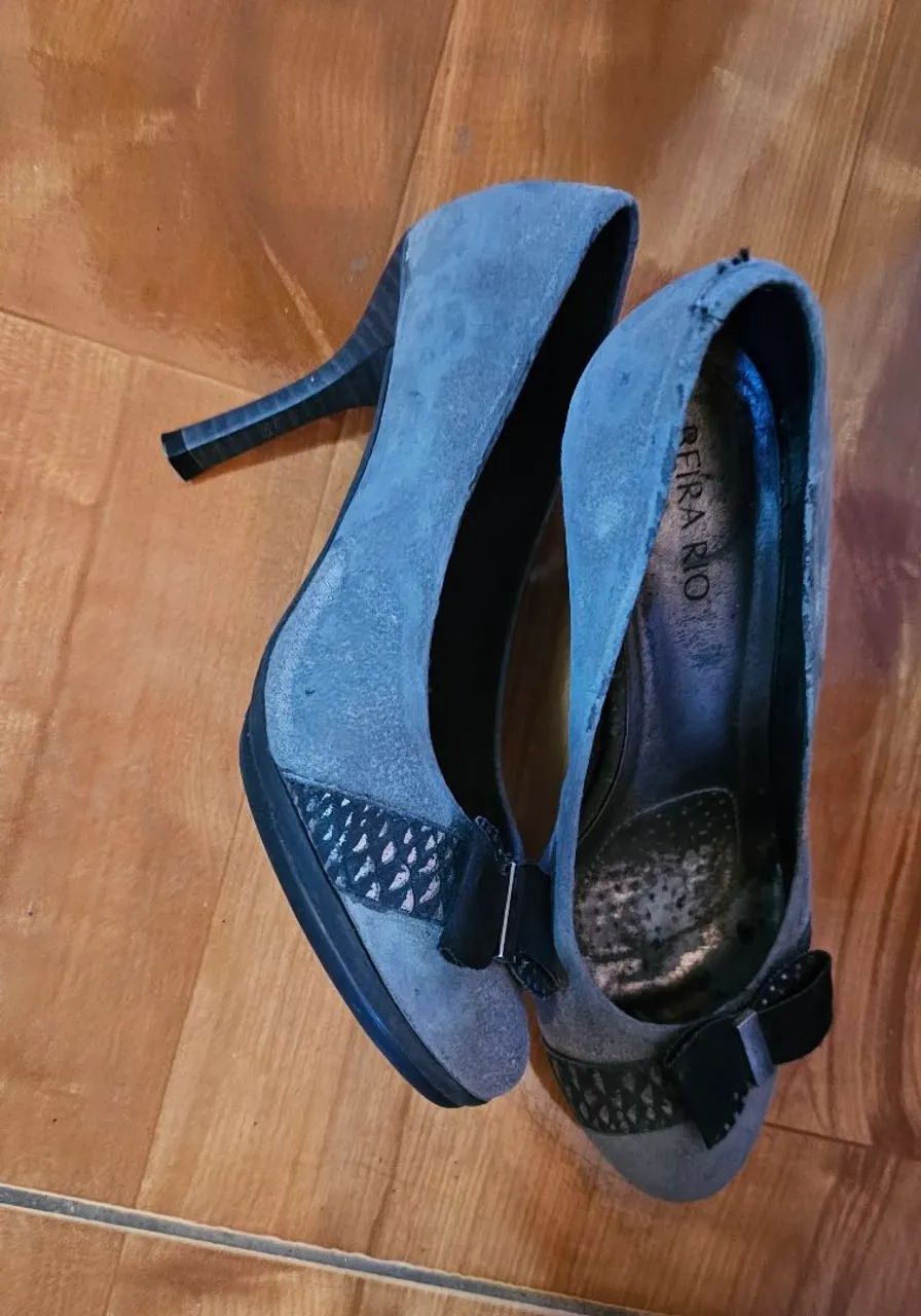 Sapato feminino cinza Tamanho 34 - Foto 2