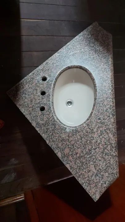 PIA COM PEDRA DE MÁRMORE PRA BANHEIRO  - Foto 3