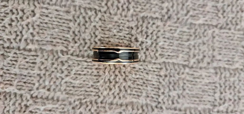 Anel Ceramica  Preto/Rose - Foto 3