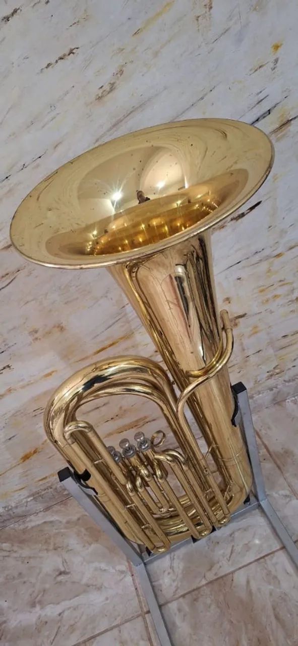 Tuba Bombardão New York- NY, Sib 3/4 - 3 Pistos. - Foto 5