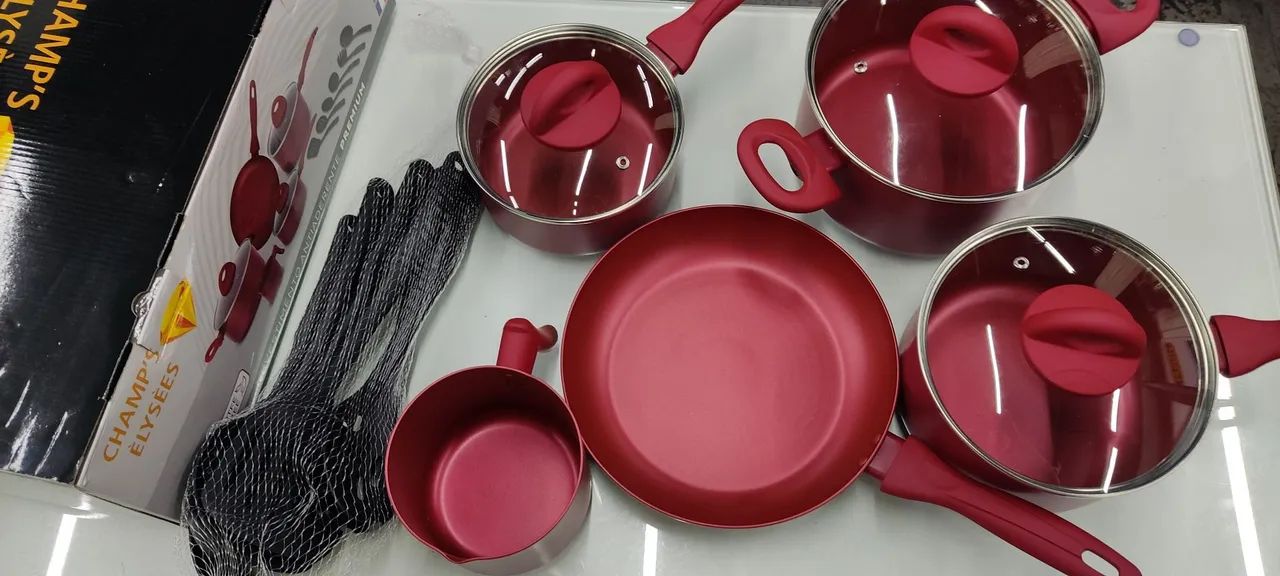 Conjunto de Panelas e Frigideira Premium Antiaderente ( 3 cores disponíveis) - Foto 2