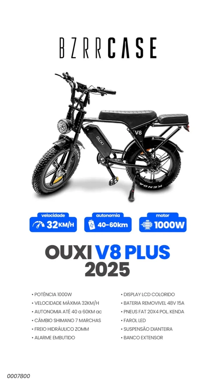 OUXI V8 PLUS - Bicicleta Elétrica