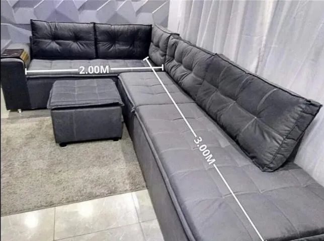 Direto da Fábrica Sofá Comfort Premium 2,00 x 3,00m com Puff incluso!