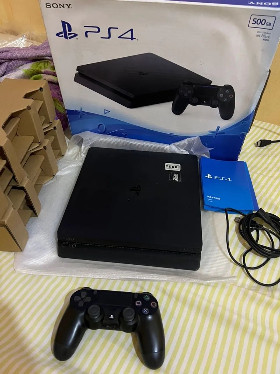 PlayStation 4 slim 1 controle original 80 jogos 