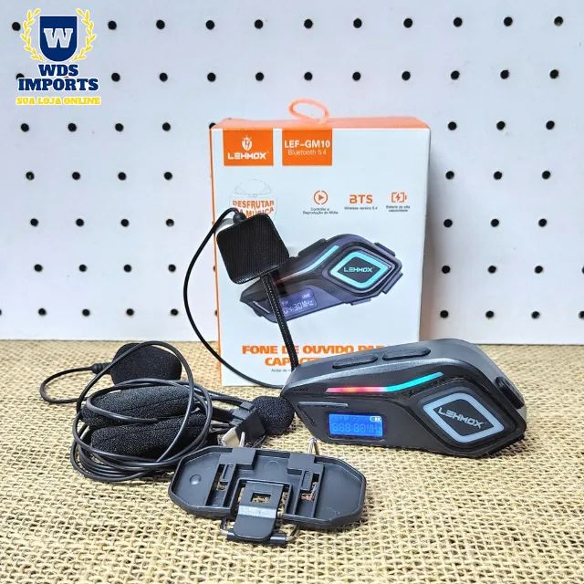 Fone de Ouvido de Capacete Moto Bluetooth