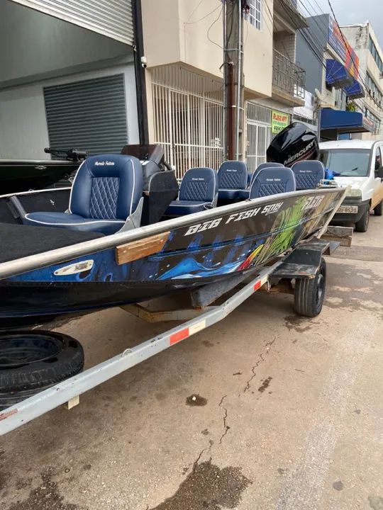 Lancha big fish 5014 console com motor Mercury 60hp 4t ! - Foto 10