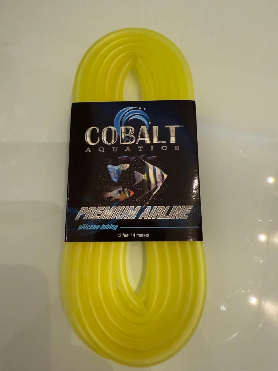 Mangueira de Silicone Amarelo Cobalt - Premium Airline para Aquário (4m)