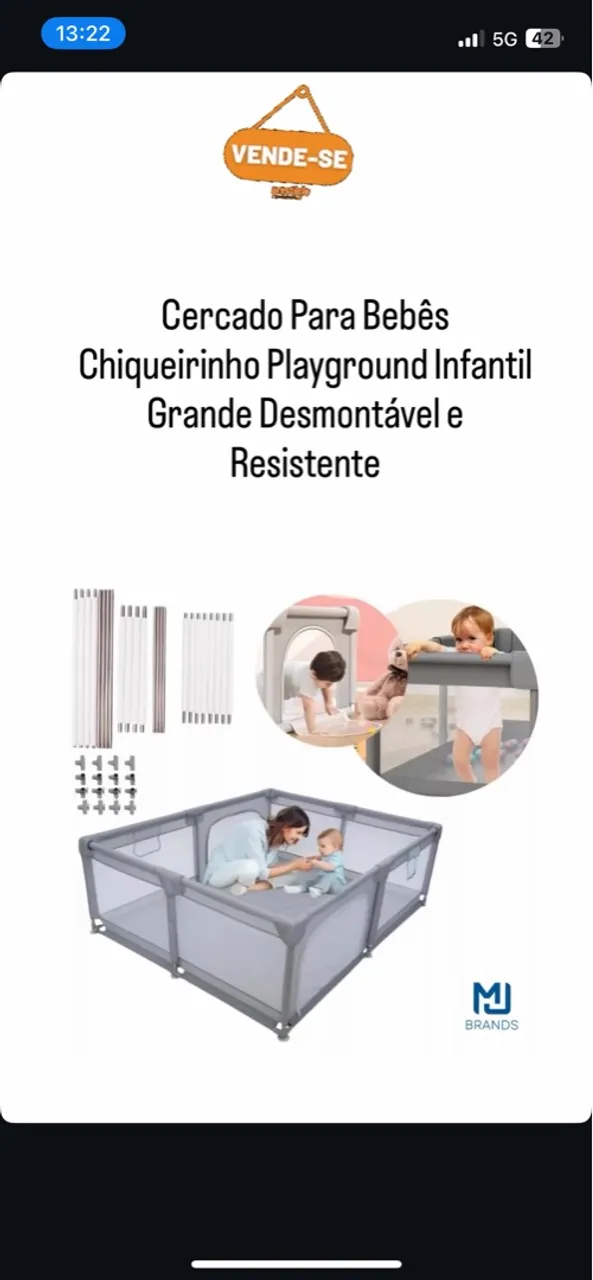 Cercado Chiqueirinho Playground Infantil Grande